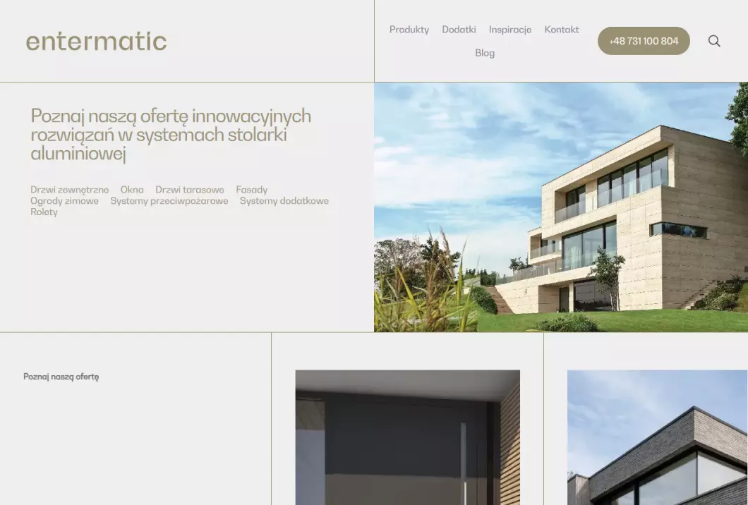 Entermatic - producent okien i drzwi zewnętrznych